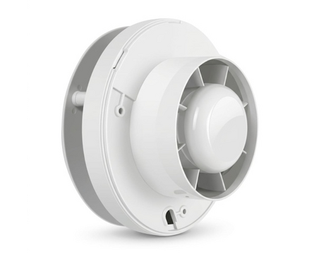 Вентилятор осевой вытяжной d 100 мм с укороченным патрубком Seicoi Ratio Design 100 White Фотография_2