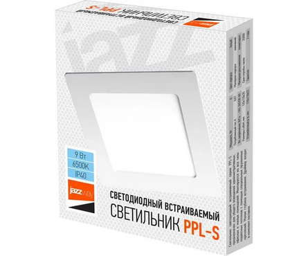 Светильник LED ДВО встраив. 9 Вт 6500К 600 Лм IP40 Квадрат белый ультра тонкий d 145 мм 5008281А Фотография_4