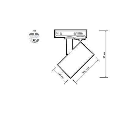 Светильник-прожектор трековый PTR 36 GX53 белый IP20 JazzWay 5049161 Фотография_6