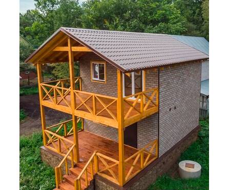 Фасадная плитка HAUBERK Камень травертин 2.2 м²/уп ТЕХНОНИКОЛЬ Фотография_1