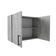 Шкаф навесной кухонный, распашные дверцы 80 см, ЛДСП, цемент светлый Фотография_1