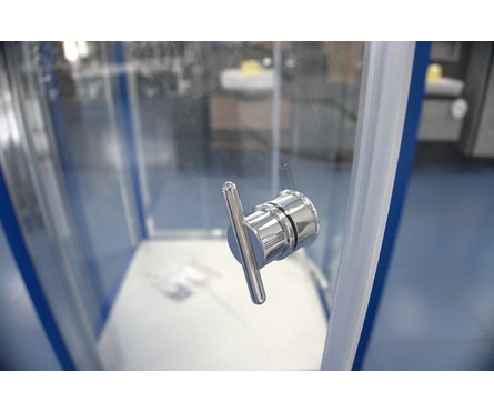 Душевое ограждение полукруг 900х900х2020х4 мм стекло низкий поддон полукруг+сифон Альфа-хром ТРИТОН Фотография_4