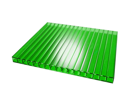 Сотовый поликарбонат 6 мм Зеленый СОТАЛАЙТ (12х2,1 м) 0,86 кг/м²  Фотография_0