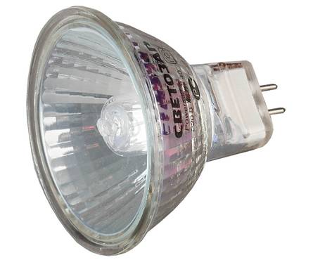 Лампа галогенная СВЕТОЗАР с защитным стеклом, GU5.3, диаметр 51 мм, 75 Вт, 220 В Фотография_0