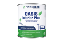 Краска ВД FINNCOLOR OASIS INTERIOR PLUS для стен и потолков, влажных помещений, белая (0.9 л)