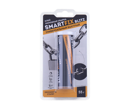 Клей холодная сварка универсальный быстрый SmartFix BLITZ, 55 гр Фотография_0