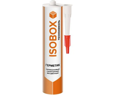 Герметик силиконовый санитарный ISOBOX ТЕХНОНИКОЛЬ 260 мл беcцветный Фотография_0