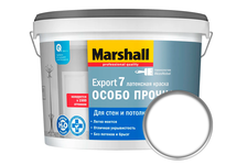 Краска латексная Marshall EXPORT 7 Особо прочная для стен и потолков, матовая, база BW (9 л)