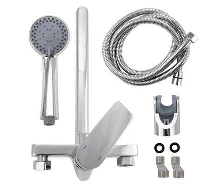 Смеситель для ванны однорычажный MAGNUS длинный гусак хром 8470 Фотография_2