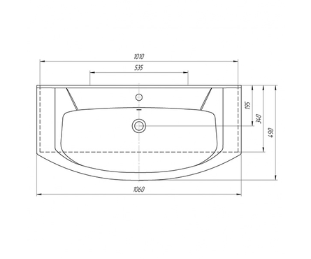  Тумба для ванной Mixline «Этьен 105», с умывальником «Элеганс - 105», белая Фотография_4