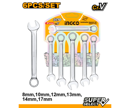 Набор ключей универсальных 6 шт 8-17 мм INGCO Фотография_1