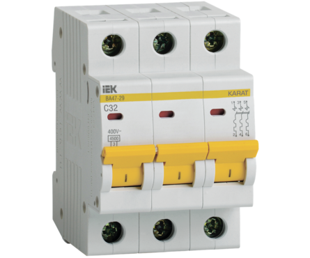 Выключатель автоматический модульный 3п C 32А ВА47-29 IEK Фотография_0