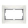 Рамка Для двойной розетки Универсальная Белый-Серебро Snabb Werkel Фотография_0