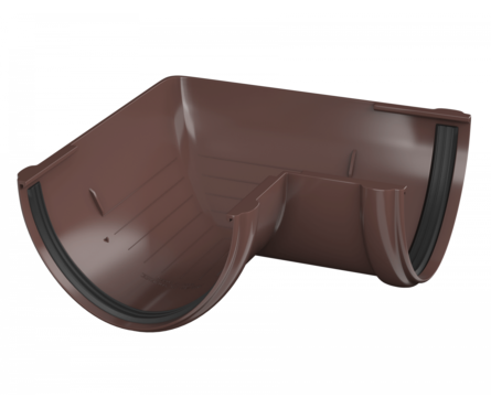 Угол желоба ТехноНИКОЛЬ ПВХ 90° (коричневый) Фотография_1