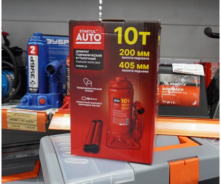 Домкрат гидравлический 10т бутылочный STARTUL 200-405 мм Фотография_12