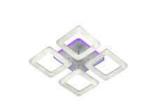 Люстра светодиодная WH 64W + 18W белый RGB 3000-6000К d 400 мм SSH23