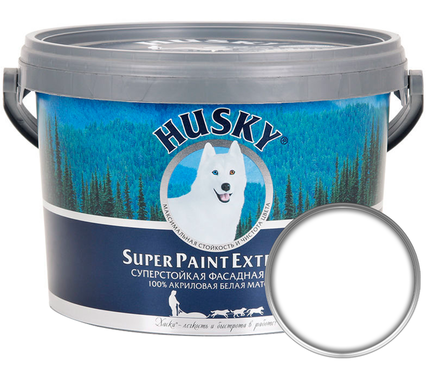 Краска фасадная HUSKY Super Paint Exterior акриловая, матовая, база А (10 л) Фотография_0