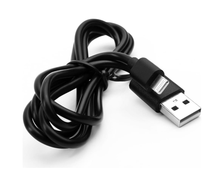 Кабель USB-Lightning 2А 1м зарядка +передача данных черный ERGOLUX Фотография_1
