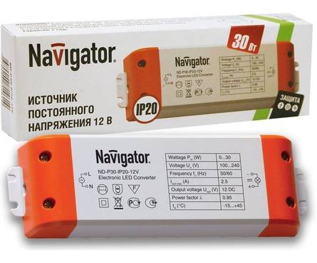 Драйвер светодиодный Navigator LED 30w 12v Фотография_0