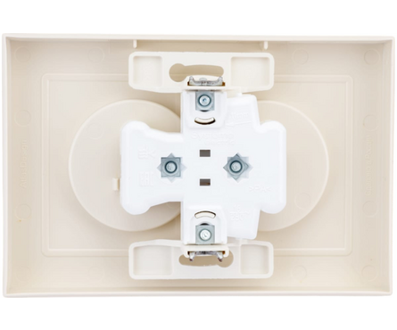 Розетка ATLAS бежевая, двойная, без заземления, 16А\250В (Schneider Electric) Фотография_2