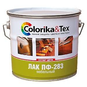 Лак ПФ-283 мебельный Colorika&Tex  глянцевый 0,8л Фотография_0
