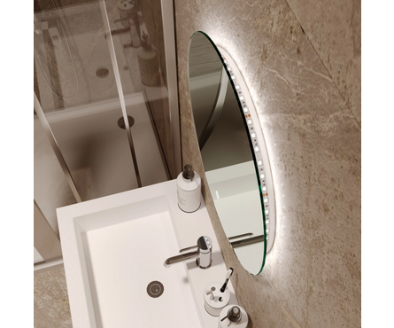 Зеркало круглое 500 мм Саванна-Лайт сенсорный выключатель светодиодная подсветка MIXLINE Фотография_3