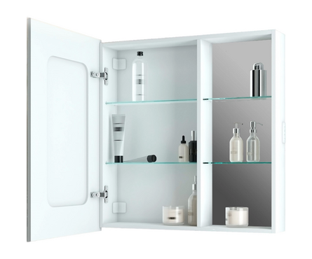 Зеркало 800х800 мм Женева левое сенсорный выключатель светодиодная подсветка MIXLINE Фотография_2