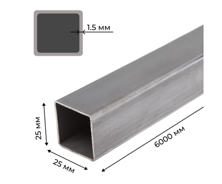 Труба профильная 25х25х1.5 мм (6 м) Фотография_1