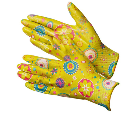 Перчатки нейлоновые с нитриловым покрытием Цветочек Фотография_0