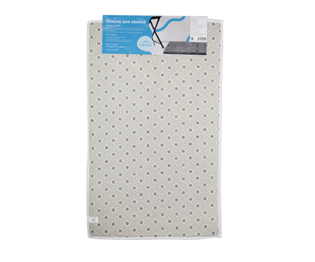 Коврик для ванной 80x50 см Moss белый хлопок САНАКС Фотография_4