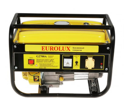 Генератор бензиновый 2.2 кВт 220В бак 15 л ручной стартер G2700A EUROLUX Фотография_1