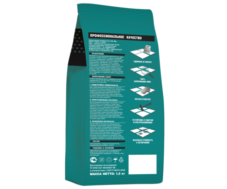 Затирка Unis U-50 С01, белая, 1.5 кг Фотография_3