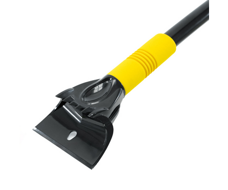 Щетка автомобильная 120 см скребком, с телеск. ручкой, поворотной головой FROST-XXVII BLACK POBEDIT Фотография_3