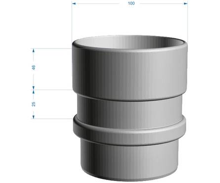 Муфта трубы соединительная Дёке LUX (шоколад) Фотография_1