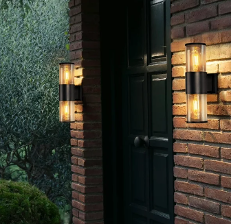 Светильник настенный 60 Вт 2*Е27 SMOKY уличный черный IP65 IN HOME Фотография_2