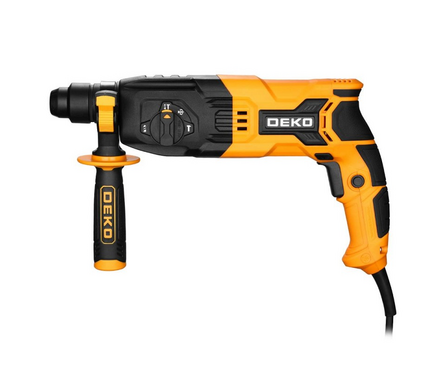 Перфоратор 850 Вт, 3Дж, 3-реж. SDS+, пласт. кейс с набором из 5 буров DKH900 DEKO Фотография_2
