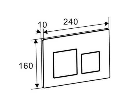 Кнопка квадратная белая для инсталляции 400/500 EVAGOLD Фотография_1