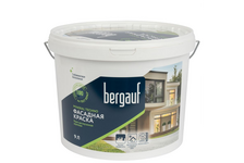 Краска фасадная глубокоматовая ВД BERGAUF Mineral Techno белая БАЗА А 9 л