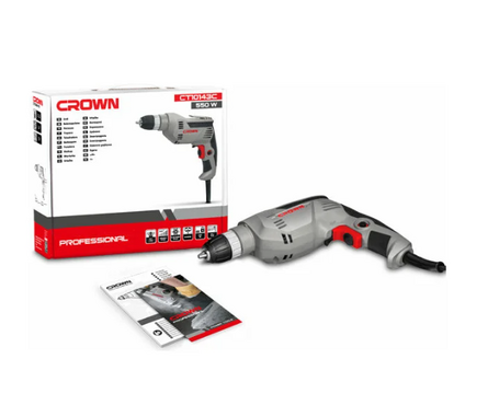 Дрель безударная 550 Вт, 0-2800 об/мин, CT10143-13C CROWN Фотография_6