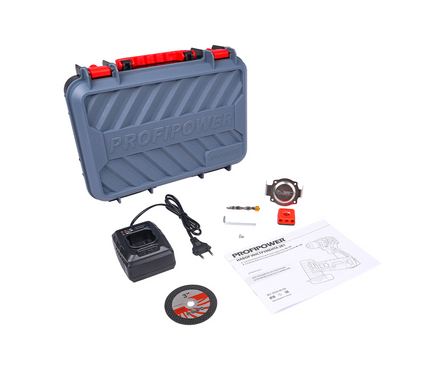 Набор аккумуляторный бесщеточный шуруповерт E0210, УШМ E0245 Li-ion 2 шт, 2.0 Ач, З/У, кейс PROFIPOWER Фотография_8