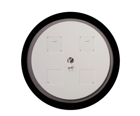 Зеркало круглое 600 мм Монако бесконт. сенсор светодиодная подсветки черное обрамление MIXLINE Фотография_1