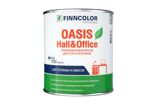 Краска ВД FINNCOLOR OASIS HALL & OFFICE для стен и потолков, устойчивая к мытью, база C (0.9 л)