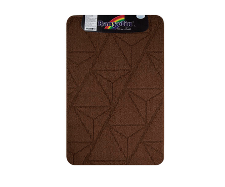 Коврик для ванной 50x80 см CROSS-LOOP коричневый 00844 САНАКС Фотография_1