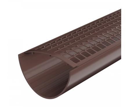 Желоб водосточный ТехноНИКОЛЬ ПВХ, коричневый, 3 м Фотография_2