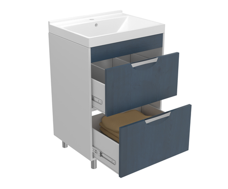 Тумба Mixline «Байкал 60» для ванной с умывальником «Fest-60» (ПВХ) Фотография_1