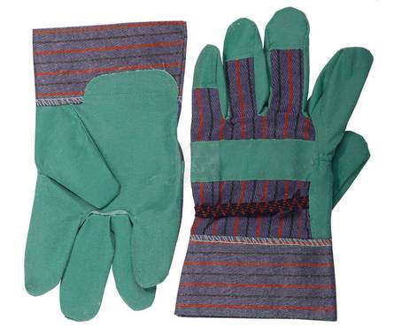 Перчатки Зубр рабочие, искусственная кожа, зеленые, XL Фотография_0