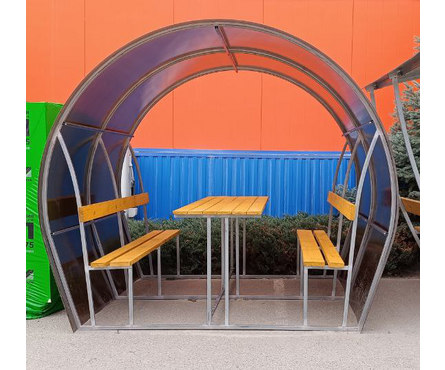 Беседка Комфорт (образец с поликарбонатом) Фотография_2