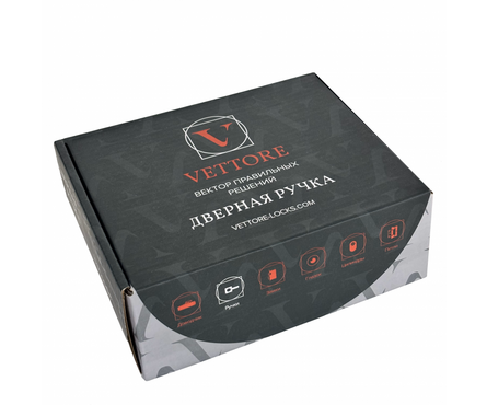 Защелка A8581 BK MBP с фиксатором черный матовый VETTORE Фотография_2