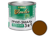 Грунт-эмаль ВИТ color 3 в 1 по ржавчине, шоколад (0.8 кг)