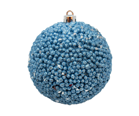Набор елочных шаров d 7 см синий (6 шт/уп) Фотография_1